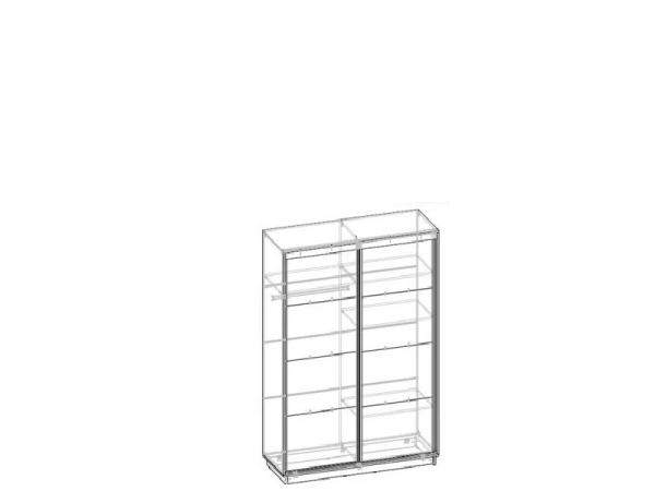 Шкаф-Купе Гринвуд Дуб Сонома (Ш-1200/1400/1600/2000 мм x В-2196 x Г-586 мм)