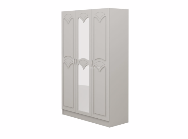 Шкаф 3-х Створчатый  Настя-1 МДФ Белый/Белый Глянец Ш-1350хВ-2116хГ-540 мм